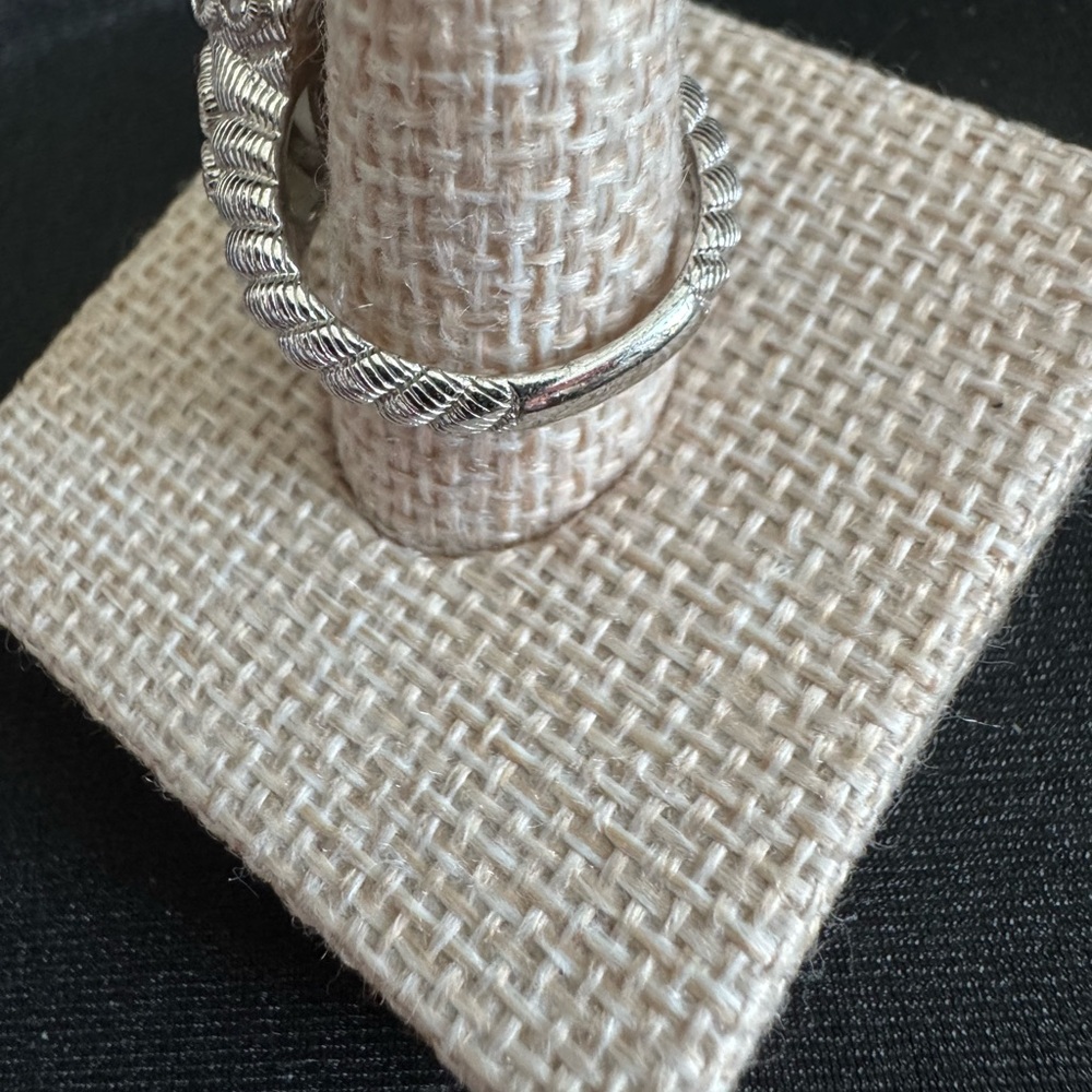 Judith Ripka 925 Silver White Faceted  Cut Quart Ring w/Diamonique CZ stones - Picture 7 of 10